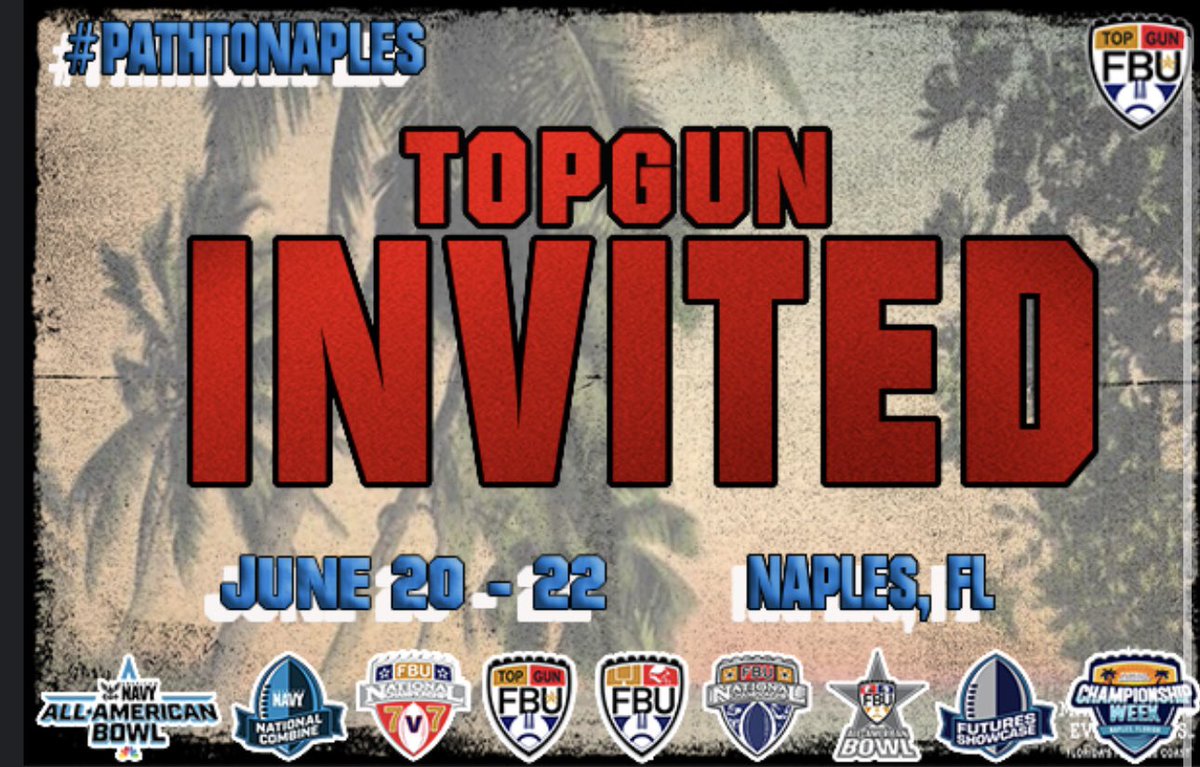 BransonSpringer's tweet image. Blessed to receive an invitation to the 2025 FBU Top Gun Showcase in Naples, FL! See you in June!
@FBUcamp @LauerFBU @AWilliamsUSA @mpa_info @CUFBRecruit @CMUMavsFootball @AF_FBRecruiting
