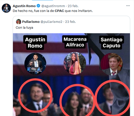 Ella es Laura Arrieta <a href="/LauraBArrieta/">Laura Belen Arrieta</a> 

Denunciada hoy por Carlos Pagni como "la valijera de los Milei", supuestamente ingreso "valijas" por aduana para los hermanitos y dieron la orden de no controlarlas

Dicho dinero habria venido de la CPAC, recuerdan que muchos tuiteros y