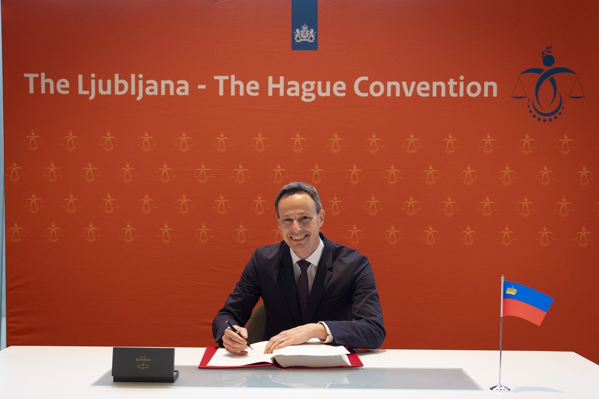 LI signed the Ljubljana-The Hague Convention. This is an important political signal supporting international cooperation in the investigation and prosecution of the most serious crimes &amp; a crucial step in our joint fight against impunity.