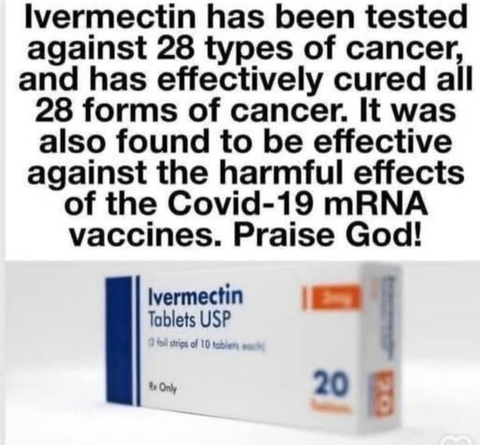 amberress's tweet image. Saw this on a friends post ..if this is true ..questions I have posed to Drs and researchers would be answered and yet they go unseen. Yes I am just one person but I&apos;m still a stage 4 CRC patient with questions #Ivermectin #cancer #doesitwork