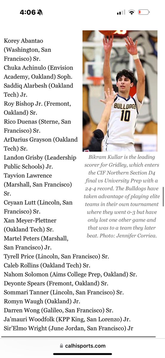 Blessed to be nominated on the All-State NorCal list🙏
<a href="/CalHiSports/">Cal-Hi Sports</a>