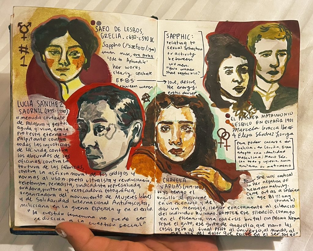 estas mujeres me marcan. me dan visibilidad. y las amo. si sabes historia sáfica te leo &lt;3 💋