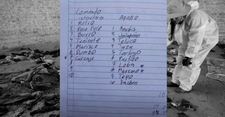 GARCIPAVON's tweet photo. Exhiben el ESCALOFRIANTE contenido del cuaderno hallado en los crematorios clandestinos de Teuchitlán, Jalisco.
Las autoridades hallaron las cartas y listas con nombres y apodos con las siguientes características:
Estaban escritos con bolígrafo de tinta azul.
Los nombres y apodos estaban agrupados y enumerados de 10 en 10.
Hay una lista para detectar a instructores y a sus apoyos.
Fuente: El Heraldo de México.