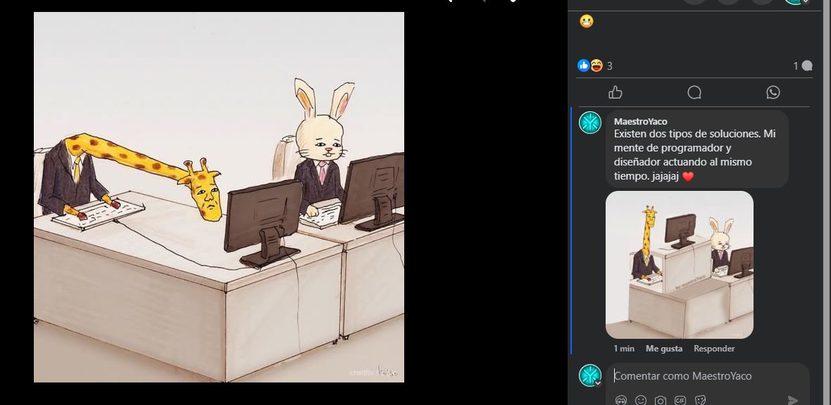 MaestroYaco's tweet photo. Simplemente me diverti y creo que brinde una mejor solución. Saludos #dev #SoftwareDevelopment  <3 https://t.co/pQQ8dWrToF