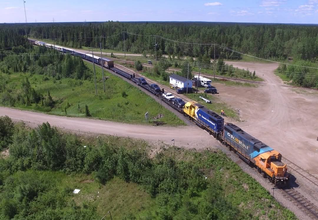 onrgallery's tweet image. The northbound 423 Polar Bear Express rolls through Otter Rapids July 9, 2018, the half way point between Cochrane and Moosonee Ontario. #rlatheyards #railsupremacy #trb_express #OntarioNorthland