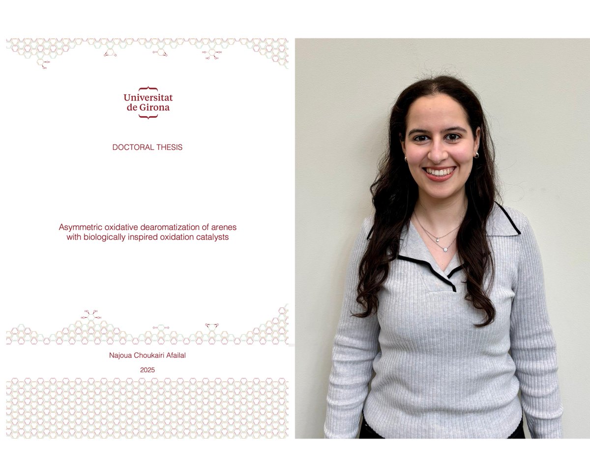 IQCC UdG (@iqccudg) on Twitter photo PhD defense Najoua Choukairi (<a href="/NajouaChAf/">Najoua</a>) under supervision of <a href="/MiquelCostas/">Miquel Costas</a>
Place: Aula Magna - <a href="/UdGCiencies/">Facultat de Ciències</a>
Date: March 18, 2025
Time: 10.30 am
<a href="/udgdoctorat/">Escola de Doctorat de la UdG</a> <a href="/UdGRecerca/">UdG Recerca</a> <a href="/gentudg/">Gent UdG</a> <a href="/QBIScat_UdG/">QBIS-CAT Research Group</a>
udg.edu/ca/instituts/q… PhD defense Najoua Choukairi (<a href="/NajouaChAf/">Najoua</a>) under supervision of <a href="/MiquelCostas/">Miquel Costas</a>
Place: Aula Magna - <a href="/UdGCiencies/">Facultat de Ciències</a>
Date: March 18, 2025
Time: 10.30 am
<a href="/udgdoctorat/">Escola de Doctorat de la UdG</a> <a href="/UdGRecerca/">UdG Recerca</a> <a href="/gentudg/">Gent UdG</a> <a href="/QBIScat_UdG/">QBIS-CAT Research Group</a>
udg.edu/ca/instituts/q…