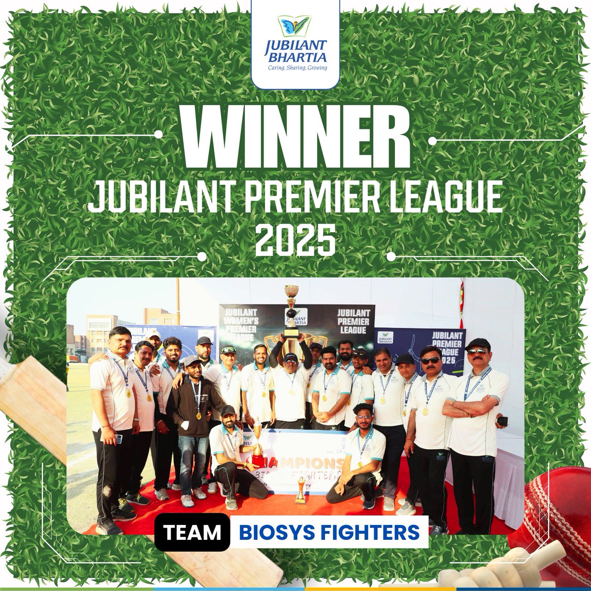 Champions Again!

Biosys Fighters Clinch Their Sixth JPL Title!  The 10th edition of the Jubilant Premier League (JPL) 2025 delivered yet another spectacular show, as the Biosys Fighters cemented their dominance by securing their sixth championship title.