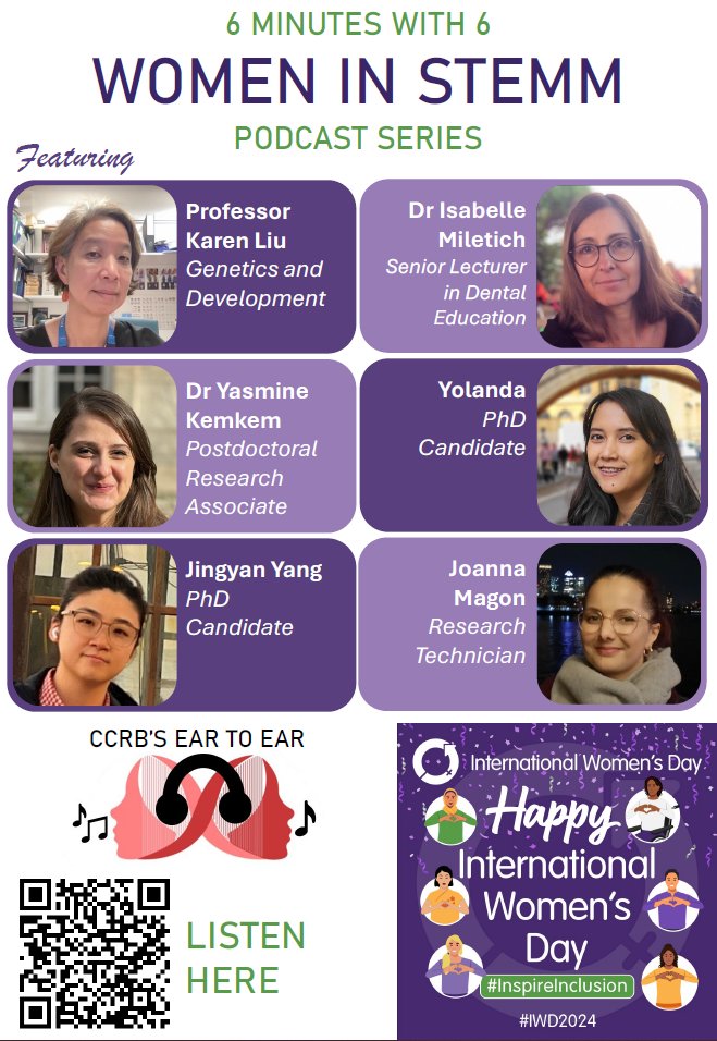 Dentistry, Oral & Craniofacial Sciences at King's (@kingsdentistry) on Twitter photo To celebrate International Day of Women and Girls in Science and International Women’s Day, the podcast team in <a href="/CCRB27/">Centre for Craniofacial & Regenerative Biology</a> presents:
“6 Minutes with 6 Women of CCRB”.
This series is now live on Spotify!
open.spotify.com/show/7GoTzSh9n… To celebrate International Day of Women and Girls in Science and International Women’s Day, the podcast team in <a href="/CCRB27/">Centre for Craniofacial & Regenerative Biology</a> presents:
“6 Minutes with 6 Women of CCRB”.
This series is now live on Spotify!
open.spotify.com/show/7GoTzSh9n…