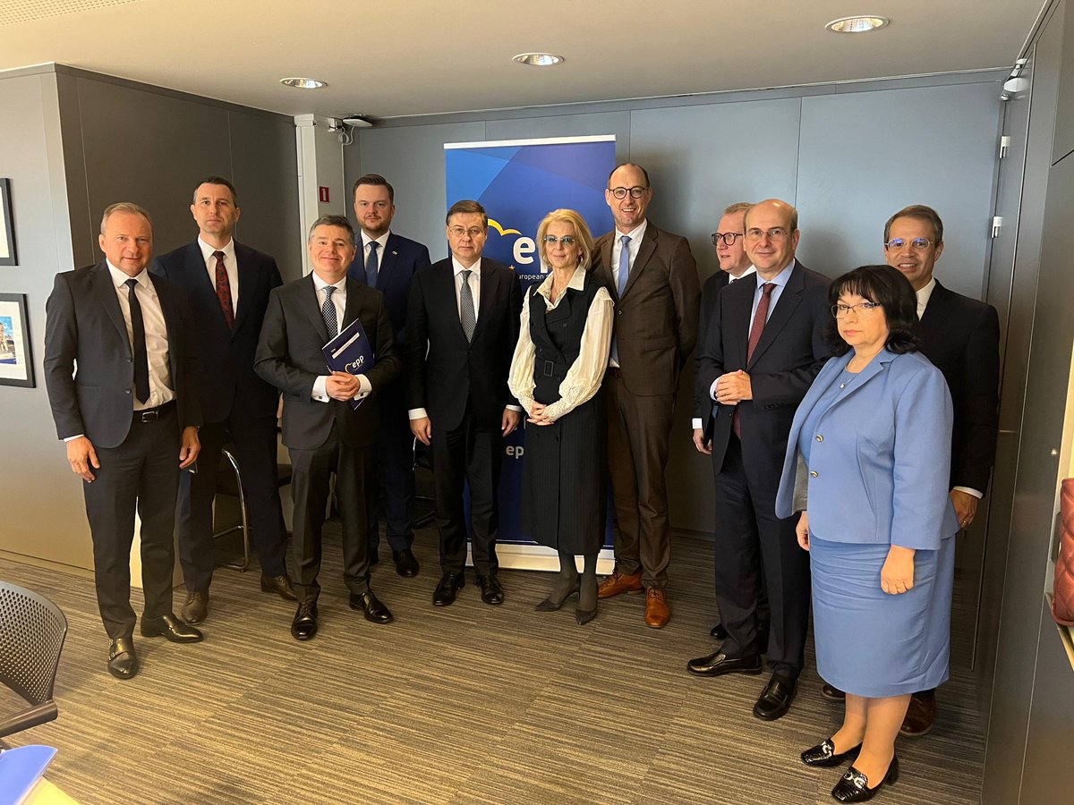 EPP (@epp) on Twitter photo EPP Finance Ministers, chaired <a href="/VDombrovskis/">Valdis Dombrovskis</a> and <a href="/Paschald/">Paschal Donohoe</a> met today ahead of the ECOFIN Council. They discussed the <a href="/EU_Commission/">European Commission</a> omnibus package reducing bureaucratic hurdles and had a thorough debate on the economic & financial impact of Russia’s war of aggression against 🇺🇦. EPP Finance Ministers, chaired <a href="/VDombrovskis/">Valdis Dombrovskis</a> and <a href="/Paschald/">Paschal Donohoe</a> met today ahead of the ECOFIN Council. They discussed the <a href="/EU_Commission/">European Commission</a> omnibus package reducing bureaucratic hurdles and had a thorough debate on the economic & financial impact of Russia’s war of aggression against 🇺🇦.