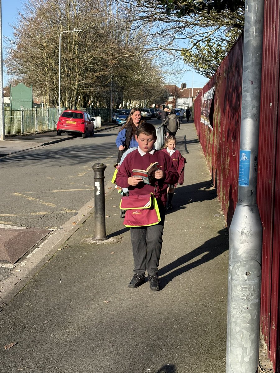‘Just one more page before school, Mum…’ totally engrossed <a href="/ChristinaTbooks/">Christina Taylor</a> <a href="/thedeantrust/">The Dean Trust</a>