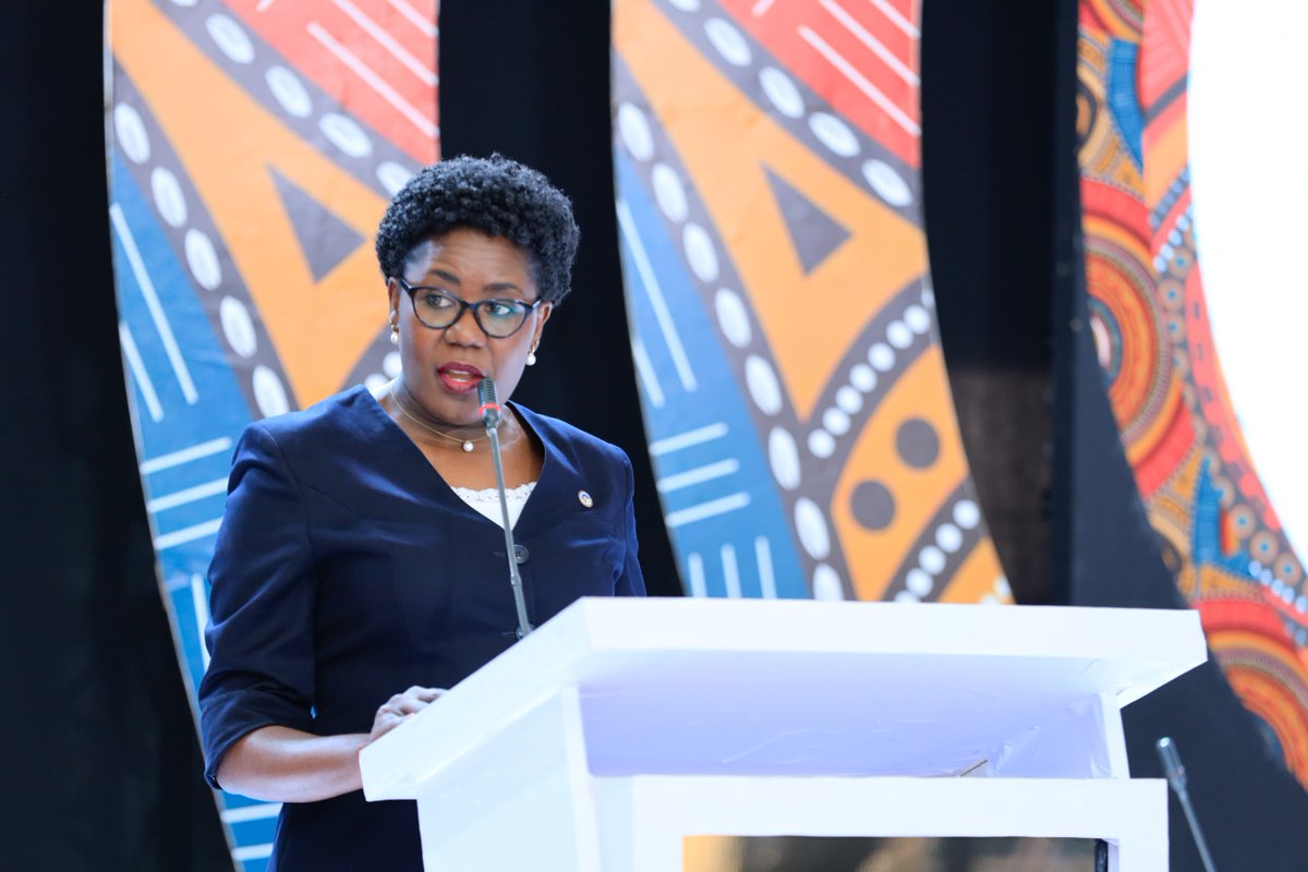 CentenaryBank's tweet photo. While addressing guests, Centenary Group Company Secretary Brenda Magoba showcased our growth through the years, expanding from a credit trust to a market leader in Microfinance and SME sectors.

"We have since become the largest employer in the Banking Industry in Uganda with over 3240 staff members, and the largest footprint of branches and Agents.

#GABV2025 #BankingForAll