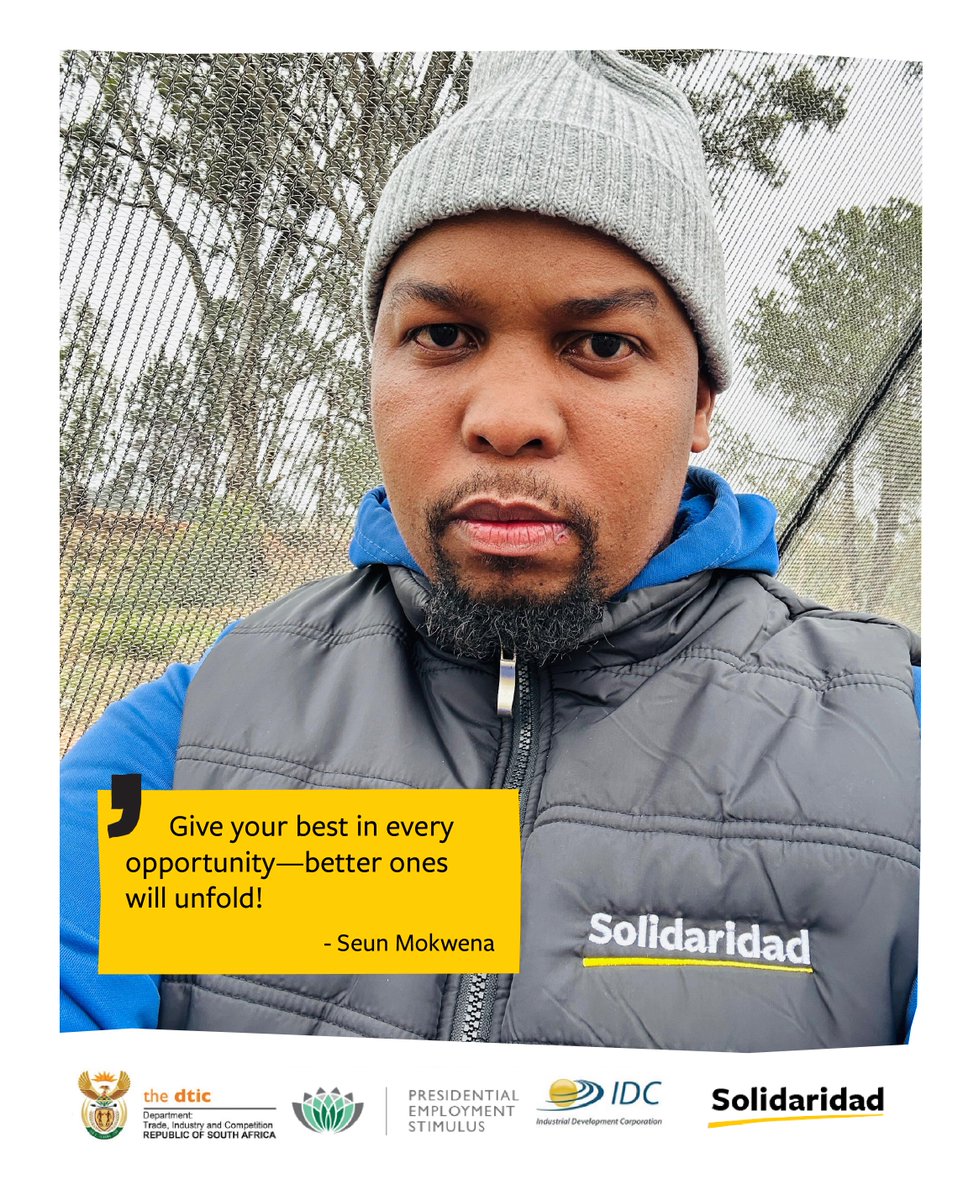 Solidaridad_SAF's tweet image. Seun Mokwena (30) from Rabie Ridge started as an Assistant Agricultural Practitioner, joined #SEF as a participant, and quickly rose to Site Administrator! 🔥 SEF fueled his confidence &amp;amp; ambition—next stop? Becoming a commercial farmer! And we’re here for it. 👏#Workforcommongood