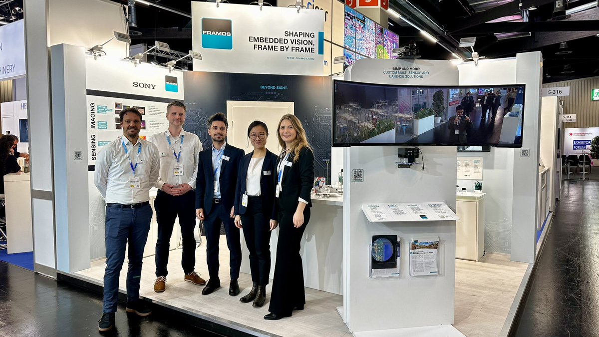 framosimaging's tweet photo. ๐ Weโre live at @EmbeddedWorld in Nuremberg!ย
Join us at Booth 5-316 (Hall 5) to explore how weโre Shaping Embedded Vision, Frame by Frame.ย
Letโs talk imaging, and the future of vision tech! See you there! ๐โจ
ย #VisionAI #FRAMOS #EW24 https://t.co/D3lZKHdizT