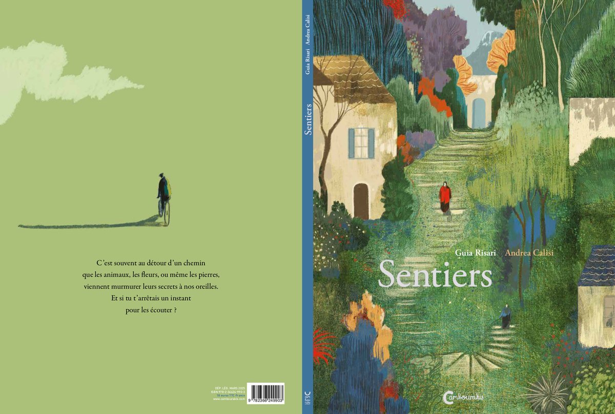 Dal 12 marzo in libreria SENTIERS (<a href="/GuiaRisari/">Guia Risari</a>, ill. <a href="/andreacalisi68/">Andrea Calisi</a>  @editionsCambourakis 2025). Il protagonista s'incammina e si perde per strada.  Alla fine del viaggio, ritroverà  se stesso e la persona amata.
Una narrazione poetica sul senso e la destinazione della vita.