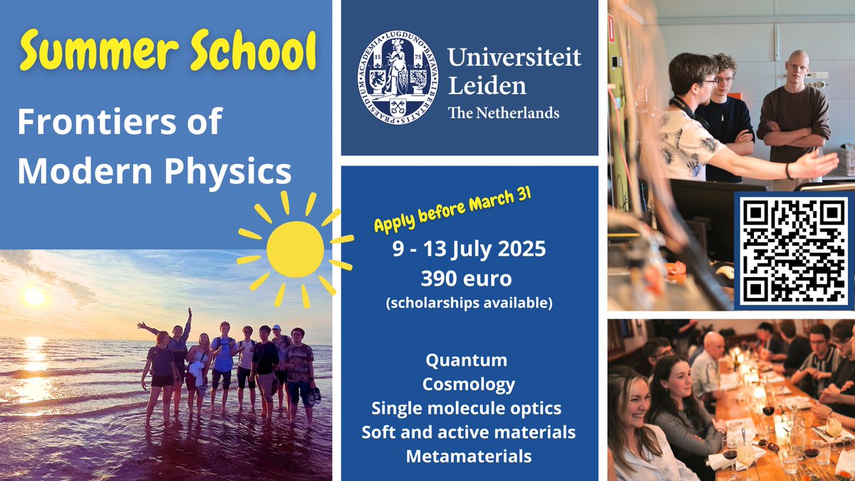 Leiden Institute of Physics (LION) (@leidenphysics) on Twitter photo Bachelor #natuurkunde studenten opgelet: meld je aan voor de <a href="/UniLeiden/">Universiteit Leiden</a> natuurkunde #summerschool. Presentaties, lab tours en culturele uitjes! <a href="/lorentzcenter/">Lorentz Center</a>. Aanmelden voor 31 maart! Bachelor #natuurkunde studenten opgelet: meld je aan voor de <a href="/UniLeiden/">Universiteit Leiden</a> natuurkunde #summerschool. Presentaties, lab tours en culturele uitjes! <a href="/lorentzcenter/">Lorentz Center</a>. Aanmelden voor 31 maart!