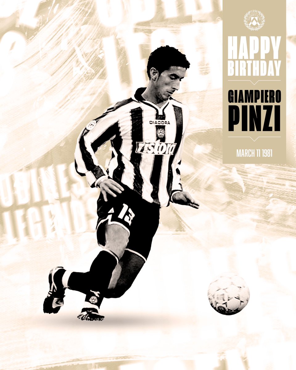 Udinese_1896's tweet photo. Buon compleanno Pinzi 🎊
Happy birthday #Pinzi 🎂
⚪️⚫️ #ForzaUdinese #AlèUdin #UdineseLegends https://t.co/Zb711ieL0R
