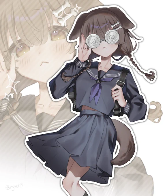瓶底メガネの下は美少女いっぬ#できたてころね 