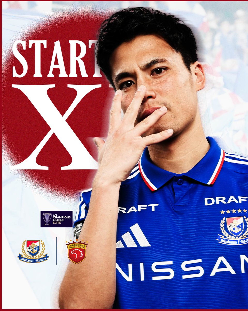 prompt_fmarinos's tweet photo. 𝑆𝑇𝐴𝑅𝑇𝐼𝑁𝐺 𝐗𝐈!!⚓️🔥

日本の誇りと #マリノスファミリー の絆を胸に。
決戦の地、サウジアラビア行きの切符を掴み取ろう👊

#fmarinos | #ACLElite https://t.co/KXoYExo3sq