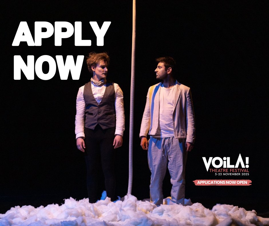 Theatro Technis @ 26 Crowndale (@ttechnis) on Twitter photo APPLICATIONS ARE OPEN for <a href="/voilafest/">Voila! Theatre Festival</a> 3-23 Nov 25. We are excited to announce that Theatro Technis is joining the festival to welcome border-busting theatre onto our stage!
👉🏽 voilafestival.co.uk
#VoilaFest #fringetheatre #LondonTheatre #InternationalTheatre APPLICATIONS ARE OPEN for <a href="/voilafest/">Voila! Theatre Festival</a> 3-23 Nov 25. We are excited to announce that Theatro Technis is joining the festival to welcome border-busting theatre onto our stage!
👉🏽 voilafestival.co.uk
#VoilaFest #fringetheatre #LondonTheatre #InternationalTheatre