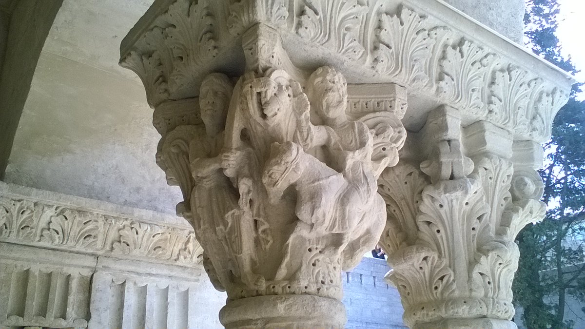 Romanesque column capitals, 12th/13th century, Church of St. Trophime, Arles, from SAS Twitter Admin's photo albums
