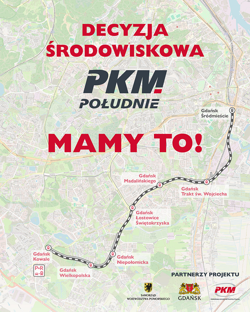 PKMsaGdansk (@pkmsagdansk) on Twitter photo Decyzja środowiska dla PKM Południe jest już prawomocna i ostateczna. Pierwszy z trzech najważniejszych kroków milowych niezbędnych do realizacji inwestycji został właśnie wykonany!
Więcej informacji:
pkm-poludnie.pl/projekt-pkm-po…
<a href="/PomorskieEU/">Samorząd Województwa Pomorskiego</a>
<a href="/strukmieczyslaw/">Mieczysław Struk</a>
<a href="/gdansk/">Miasto Gdańsk</a>
<a href="/CUPT_gov_pl/">Centrum Unijnych Projektów Transportowych</a> Decyzja środowiska dla PKM Południe jest już prawomocna i ostateczna. Pierwszy z trzech najważniejszych kroków milowych niezbędnych do realizacji inwestycji został właśnie wykonany!
Więcej informacji:
pkm-poludnie.pl/projekt-pkm-po…
<a href="/PomorskieEU/">Samorząd Województwa Pomorskiego</a>
<a href="/strukmieczyslaw/">Mieczysław Struk</a>
<a href="/gdansk/">Miasto Gdańsk</a>
<a href="/CUPT_gov_pl/">Centrum Unijnych Projektów Transportowych</a>