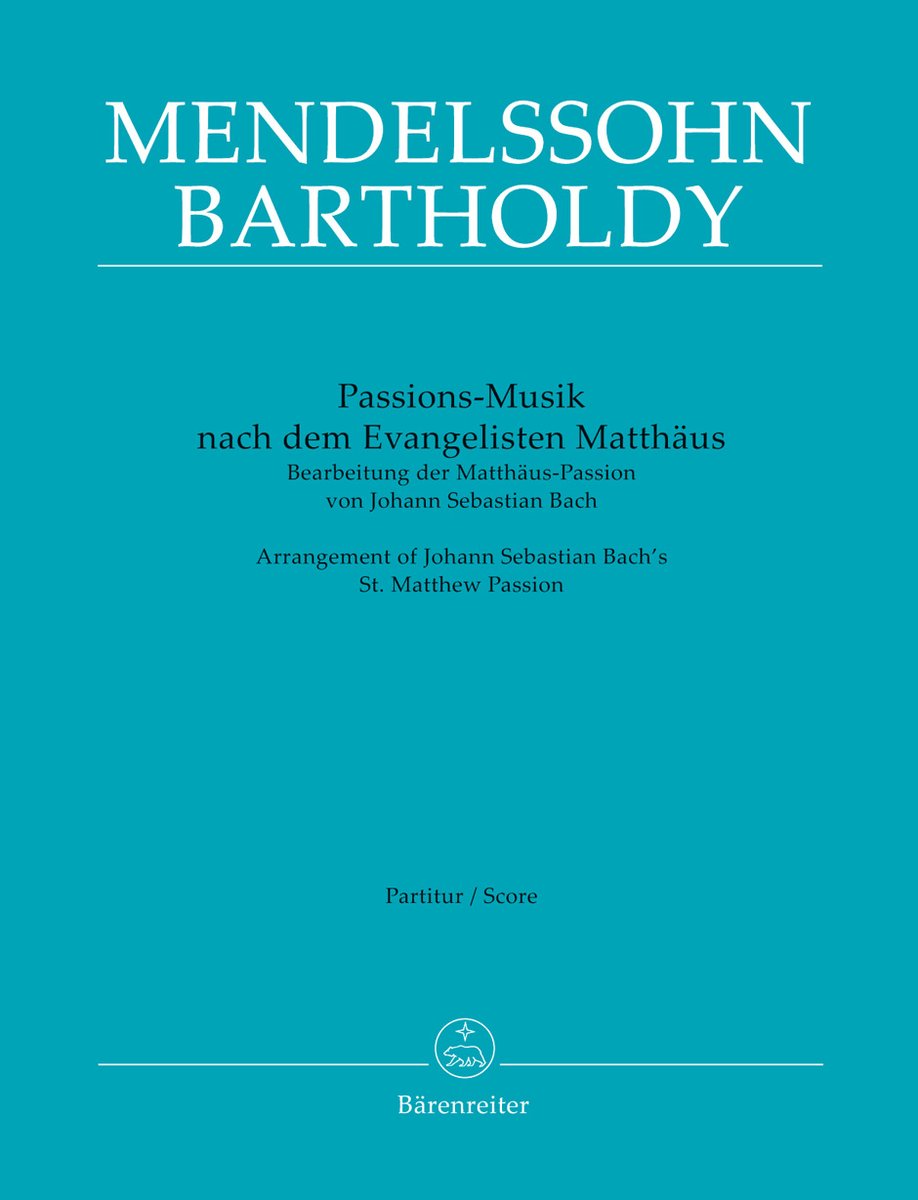 Today in 1829 Mendelssohn performed Bach’s St Matthew Passion heard again for the first time in 100 years    

This performance marked the rediscovery of Bach as a composer and a revival of his works began  

Have a read about our new revised edition here takte-online.de/en/search-resu…
