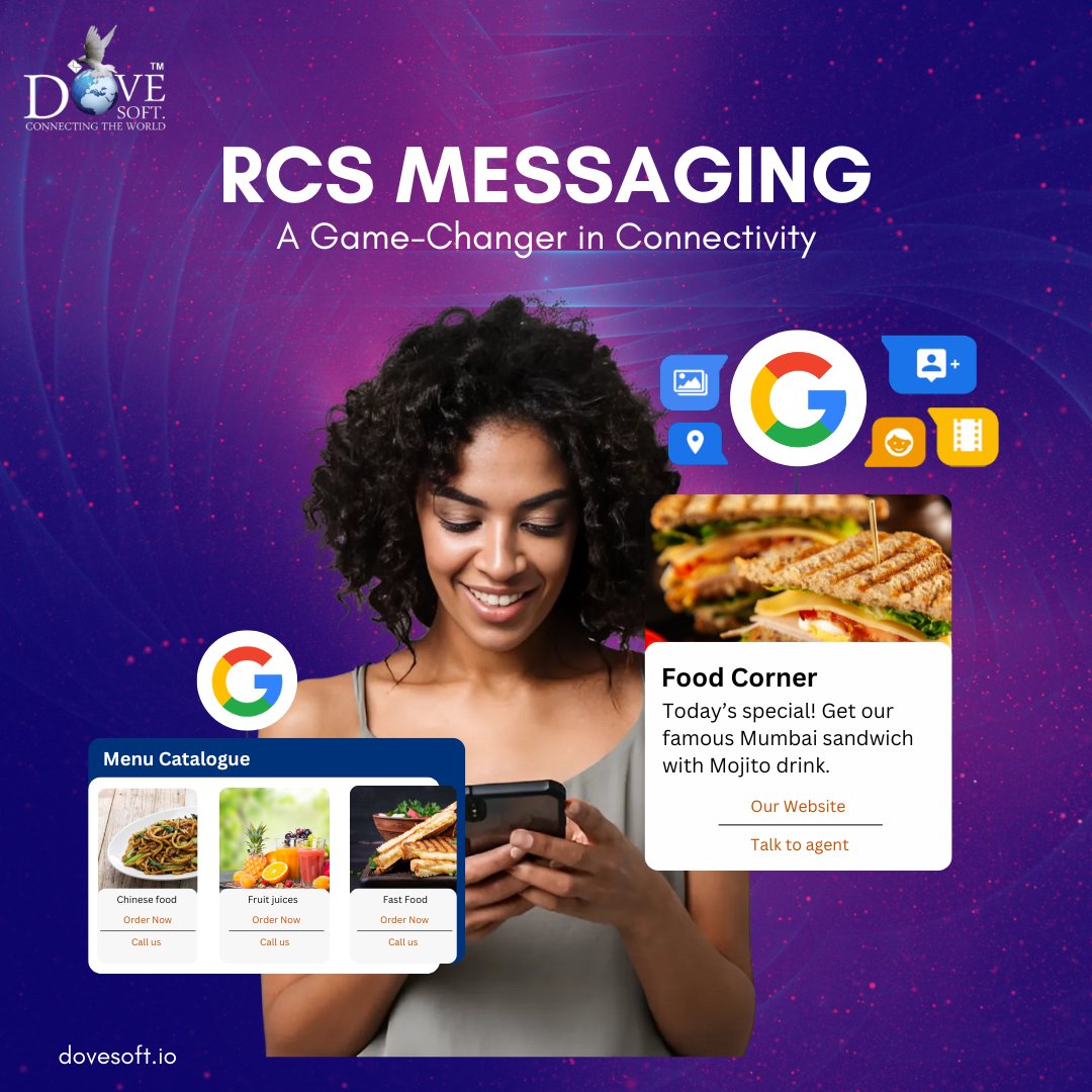 DoveSoftltd's tweet photo. RCS Messaging: Elevating Brand Interactions
Upgrade from traditional SMS to RCS (Rich Communication Services) and start creating conversational & engaging interactions that drive higher response rates and build lasting relationships.
#RCSMessaging #FutureOfMessaging #DoveSoft https://t.co/dWbgFcOuY1
