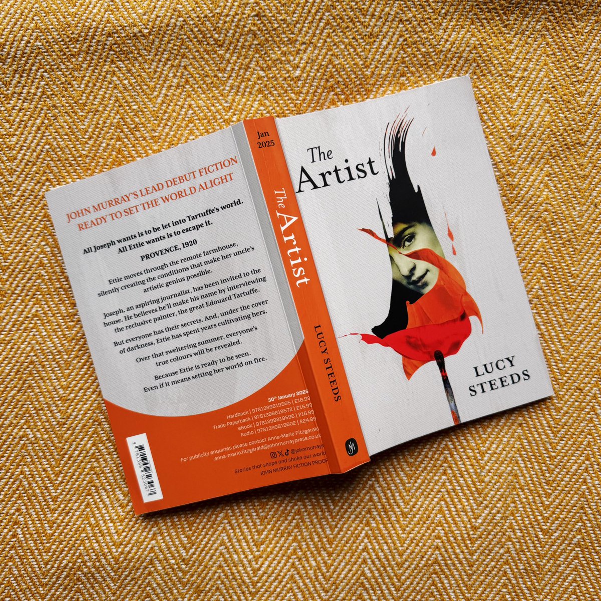ollie (@ollie__martin) on Twitter photo usure who’s left here but i lost a sunny sunday to The Artist by Lucy Steeds — a completely brilliant, all-encompassing debut about forgery and love in 1920s Provence; zingy, beautiful and pacy — completely deserves its place on the <a href="/WomensPrize/">Women's Prize</a> list
out now from <a href="/johnmurrays/">John Murray Press</a> usure who’s left here but i lost a sunny sunday to The Artist by Lucy Steeds — a completely brilliant, all-encompassing debut about forgery and love in 1920s Provence; zingy, beautiful and pacy — completely deserves its place on the <a href="/WomensPrize/">Women's Prize</a> list
out now from <a href="/johnmurrays/">John Murray Press</a>