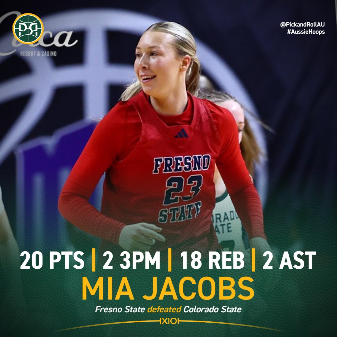 PickandRollAU's tweet image. Mia Jacobs' huge double-double helped Fresno State advance to the semifinals of the Mountain West Championship with a 54-52 win against Colorado State.
It was her 19th double-double of the season and second straight.
#AussieHoops #ChampWeek