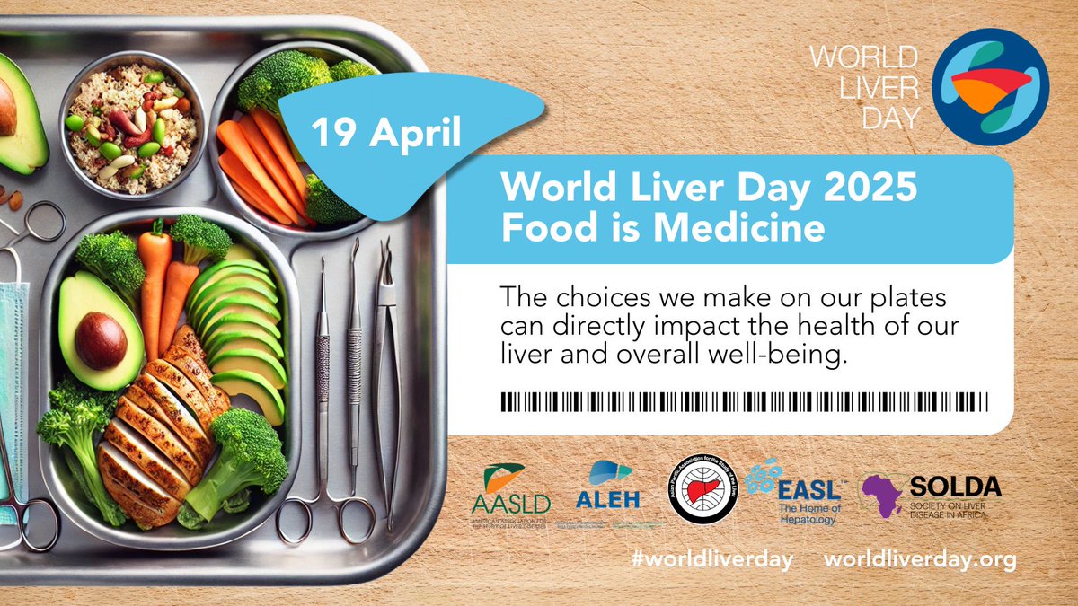 📢The countdown to #WorldLiverDay 2025 begins! 🍏🥦

This year, we're diving into the theme "Food is Medicine", highlighting how the right nutrition can protect and support your liver. 🏥💚

✅ Visit our website for all resources worldliverday.org 
✅ Use the campaign