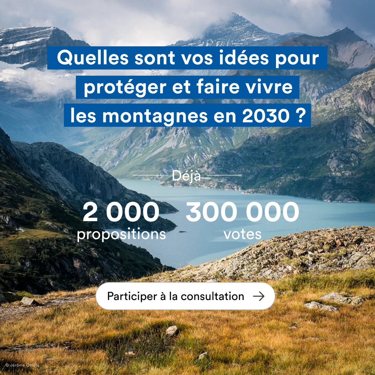 🙋 Déjà +300 000 votes et +2000 propositions sur la consultation menée par Mountain Willderness “Quelles sont vos idées pour protéger et faire vivre les montagnes en 2030 ?”.  

Partagez vos idées et votez sur celles des autres sur 👉 bit.ly/3QSTpqR