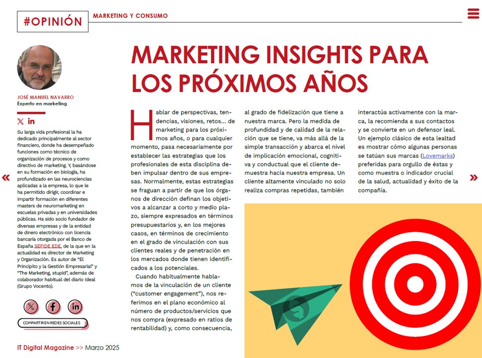 Marketing Insigths... 
Publicado en <a href="/ITUser_ITDM/">IT User (ITDM Group)</a> y en granadablogs.com/entrelineas/20…… #Marketing #insight #customerengagement #estrategia