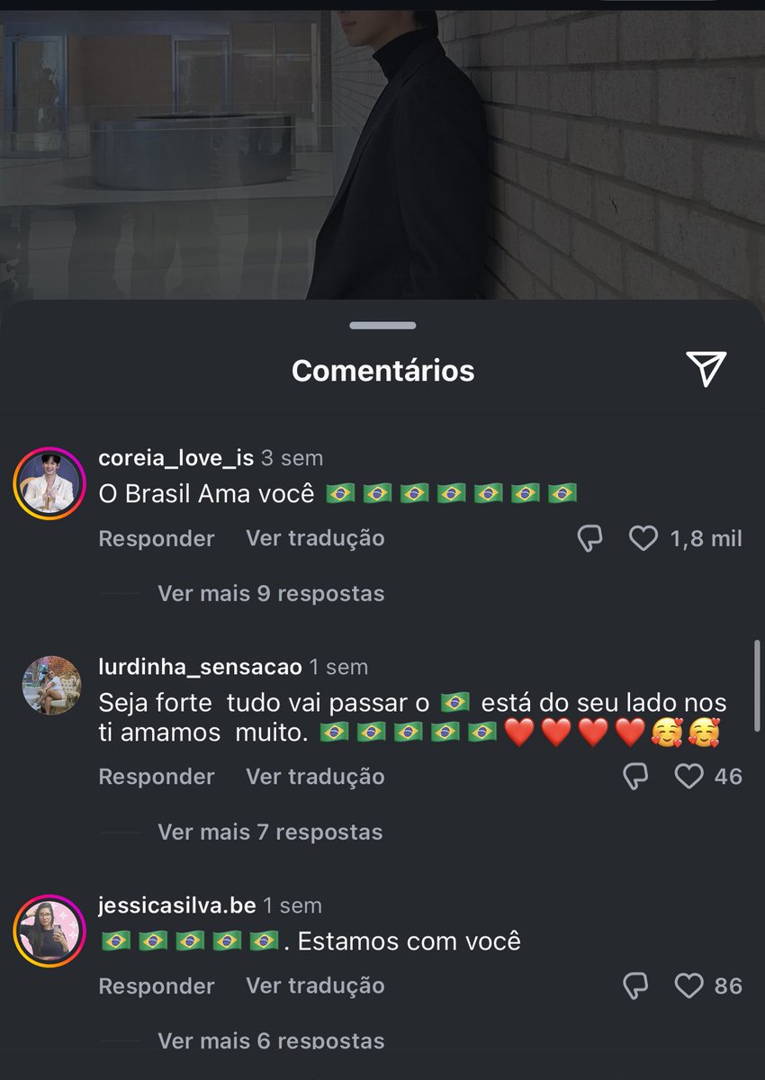 gente……. os comentarios da publicação mais recente do kim soohyun 

PAREM DE FALAR EM NOME DO BRASIL!!!