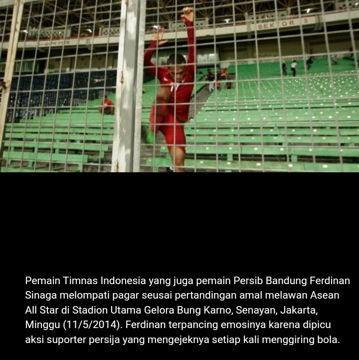 1 alasan saya ga doyan <a href="/TimnasIndonesia/">Timnas Indonesia</a> 

masa cuma karna dia pemain <a href="/persib/">PERSIB</a> 
terus di katain MONYET dan dilempar pisang

ga hanya FS 
FU, Hariono, Supardi, Jupe juga kena

sampe kapanpun ga bakalan dukung 
malahan ketika TIMNAS KALAH 
saya orang yg paling bahagia di dunia ini 🤣