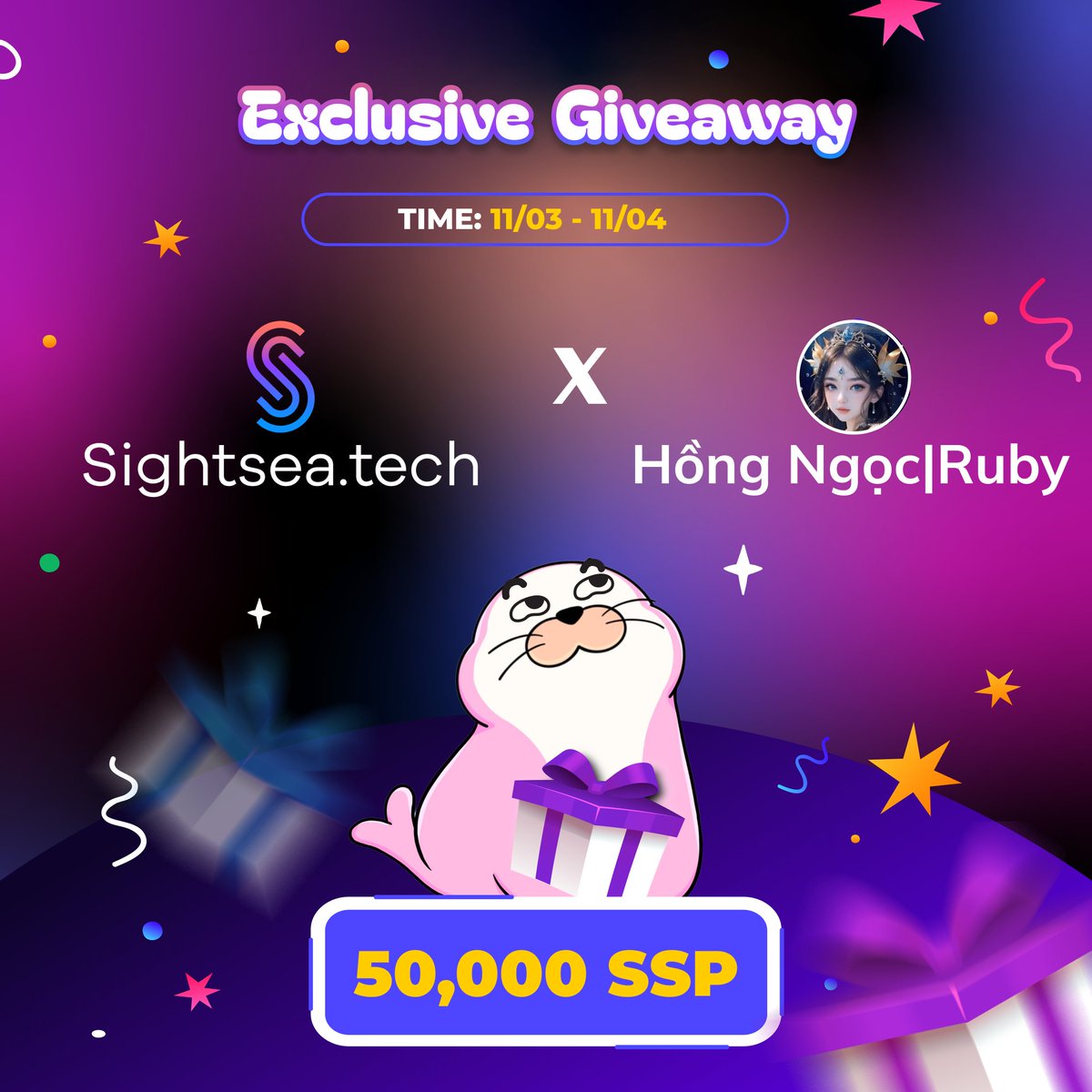 Hồng Ngọc | Ruby 💎 (@hongngo38104169) on Twitter photo 🎉🎉EXCLUSIVE GIVEAWAY: HỒNG NGỌC | RUBY X SIGHTSEA
🔥Hôm nay mình lên cho anh em kèo #Giveaway với pool thưởng siêu khủng lên đến 50,000 SSP từ nhà <a href="/Sightsea_Tech/">Sightsea.Tech</a>! Chỉ cần hoàn thành các nhiệm vụ social đơn giản là anh em có thể nhận ngay reward về ví !
🎯 Thể 🎉🎉EXCLUSIVE GIVEAWAY: HỒNG NGỌC | RUBY X SIGHTSEA
🔥Hôm nay mình lên cho anh em kèo #Giveaway với pool thưởng siêu khủng lên đến 50,000 SSP từ nhà <a href="/Sightsea_Tech/">Sightsea.Tech</a>! Chỉ cần hoàn thành các nhiệm vụ social đơn giản là anh em có thể nhận ngay reward về ví !
🎯 Thể