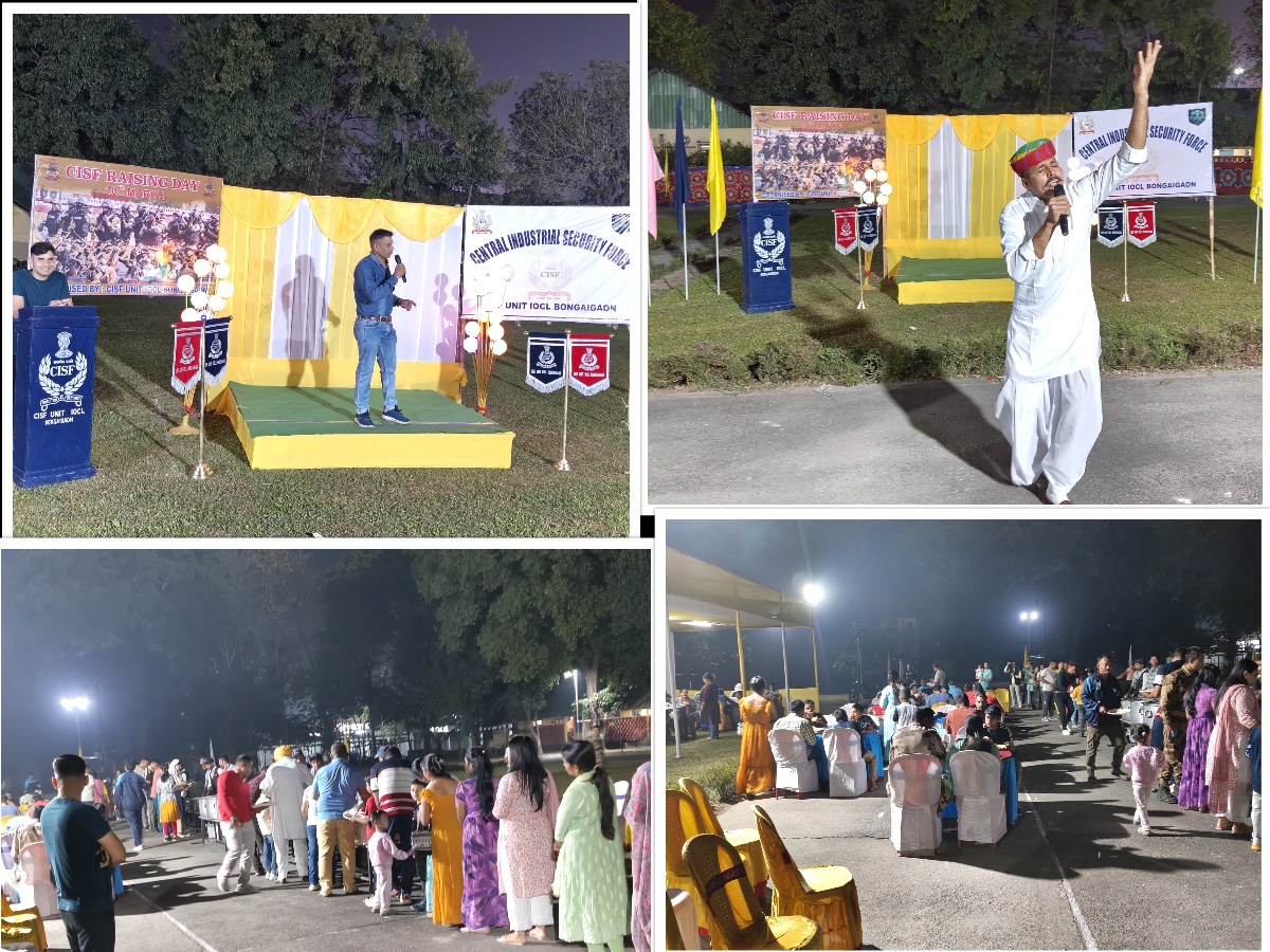 CISFNORTHEAST's tweet image. A memorable Badakhana & cultural program was held at CISF Unit IOCL Bongaigaon on 10.03.2025, celebrating CISF Raising Day with unity and camaraderie among personnel. 🎉 #CISF #IOCLBongaigaon #CulturalProgram #CISFRaisingDay @CISFHQrs