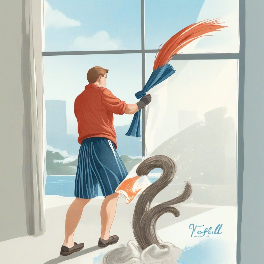 UncomfortLogic's tweet photo. #ai #aiArt #aiArtWork #windowcleaning #cleaning #illustration #redshorts #bluebackground #stepbystep #cleaningtips #socialmedia #webdesign #visualguide https://t.co/RDnocbT1o6