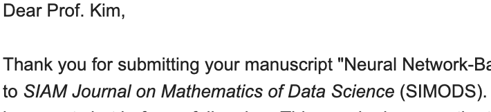 I appreciate the editors' hard work at #SIAM Data Science, but a desk reject after two months is frustrating. Such delays waste time, slow research, and hurt early-career researchers for whom publication speed is crucial. Hope to see improvements.