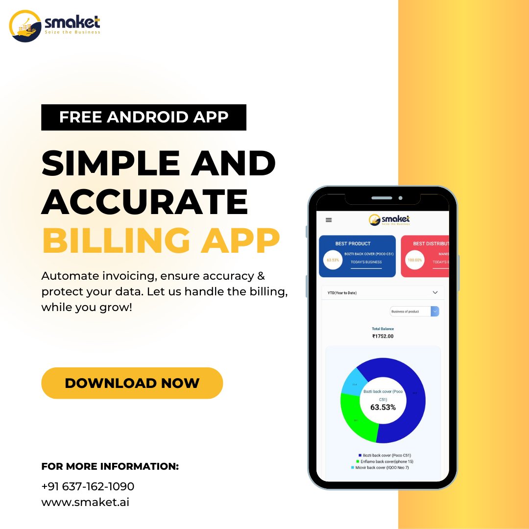 SmaketSolutions's tweet photo. Billing Made Simple and Secure!

Stay ahead with Smaket Billing Software!

Automate invoicing, ensure accuracy &amp; protect your data. Let us handle the billing, while you grow!

#SecureBilling #Business #Automation #SmaketSoftware #DataSecurity #Invoicing #Free #App #Software https://t.co/ZoqOrITDSZ