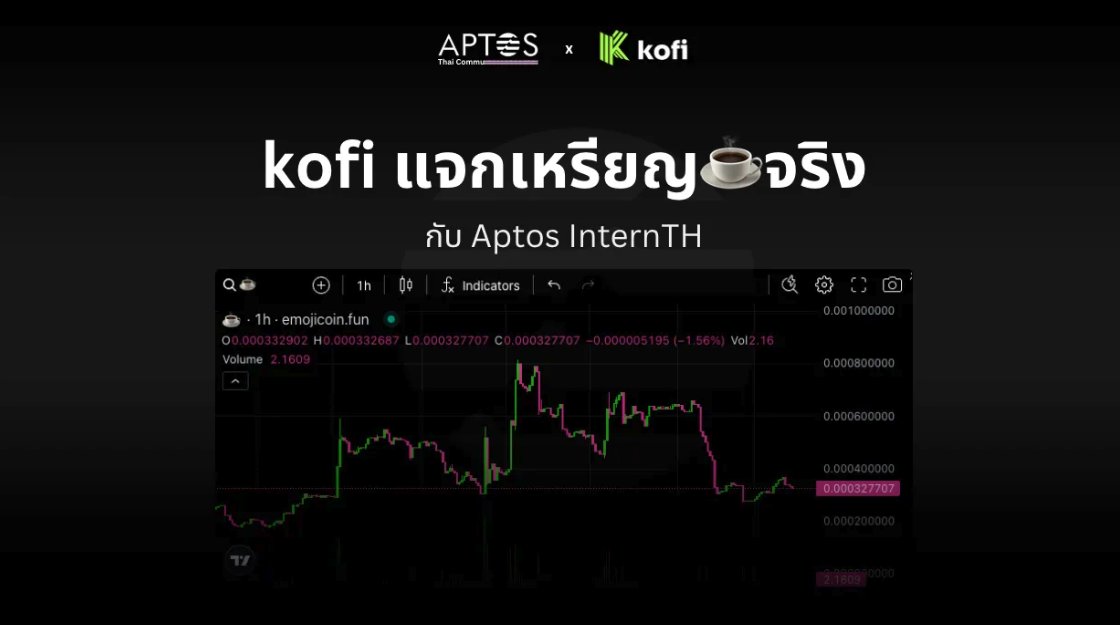 Giveaway Alert 🪂👀 

เราได้ร่วมมือกับทาง <a href="/kofi_finance/">Kofi</a> เพื่อแจกเหรียญ ☕️ บน <a href="/Aptos/">Aptos</a> จำนวน 25kให้กับชาวไทย! 

โดยจะมีทั้งหมด 5 รางวัล คนละ 5k! 

กติกาง่ายๆ เพียง :
💚Follow <a href="/kofi_finance/">Kofi</a> &amp; <a href="/AptosInternTH/">Aptos InternTH</a> 
💚Like/Retweet นี้
💚Like/Retweet: x.com/kofi_finance/s… 
💚Tag 3 คน👇🏻