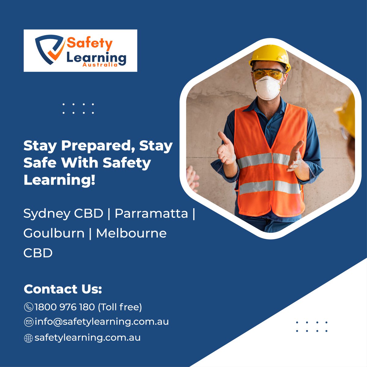alishaalira's tweet image. Stay Prepared, Stay Safe with Safety Learning!

Sydney CBD, Parramatta, Goulburn, Melbourne CBD. Provide CPR – Learn life-saving skills in emergencies!

safetylearning.com.au

Phone: 1800 976 180 (Toll free)

#SafetyLearning #FirstAidTraining #CPRCertification #WorkplaceSafety