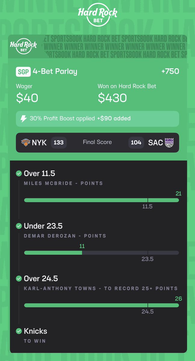 OG>DeRozan
KAT 26-9
Deuce 1Q Stats: 15Points 5/5 FGA/M
Knicks Win 133-104
Goodnight ✅✅✅✅
(S/O to everyone who tapped in with me💯) #NYK