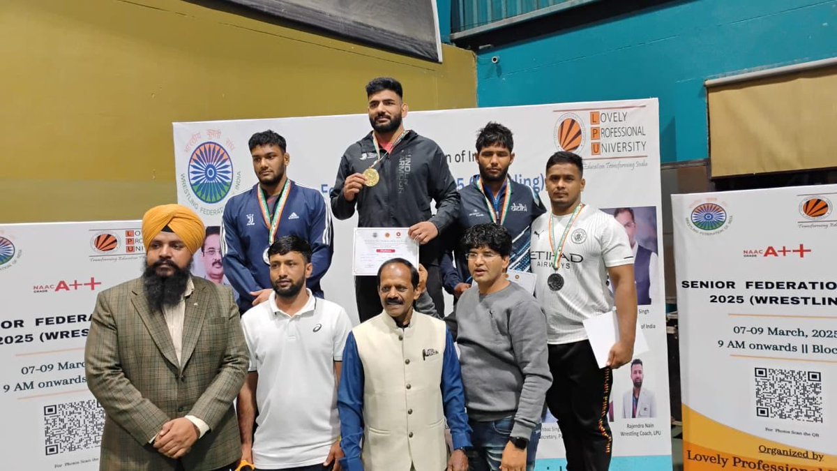 VajraCorps_IA's tweet image. Congratulations to Gunner Sushant Tambulkar of #GoldenArrowDivision for winning a Bronze Medal in the 92kg Freestyle event at the #FederationCup Senior #WrestlingChampionship, organized by #WFI.
Your hard work, resilience and commitment reflect the spirit of a true warrior.…