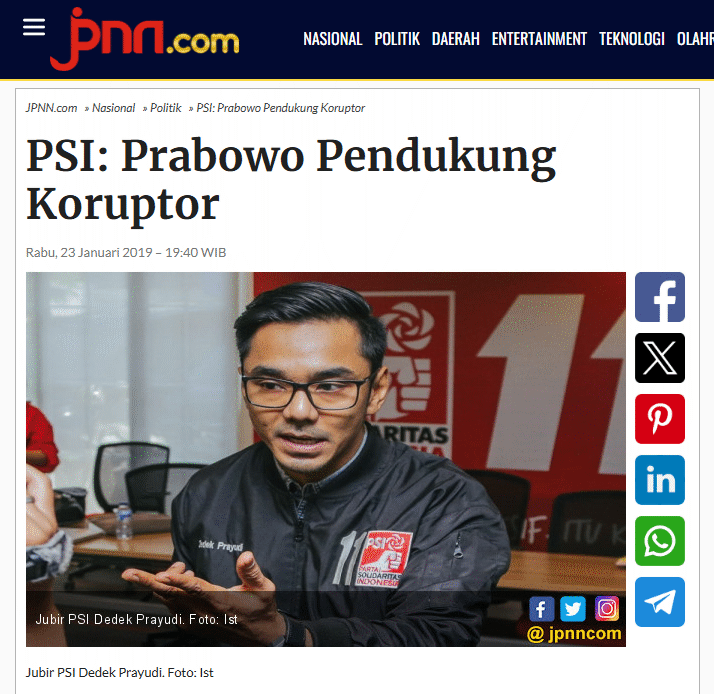 Aki_Tulalit (@y_radianto) on Twitter photo Jadi anda bergabung dengan pendukung koruptor. Begitukah <a href="/Uki23/">Dedek Prayudi - Uki</a> ?
jpnn.com/news/psi-prabo… Jadi anda bergabung dengan pendukung koruptor. Begitukah <a href="/Uki23/">Dedek Prayudi - Uki</a> ?
jpnn.com/news/psi-prabo…