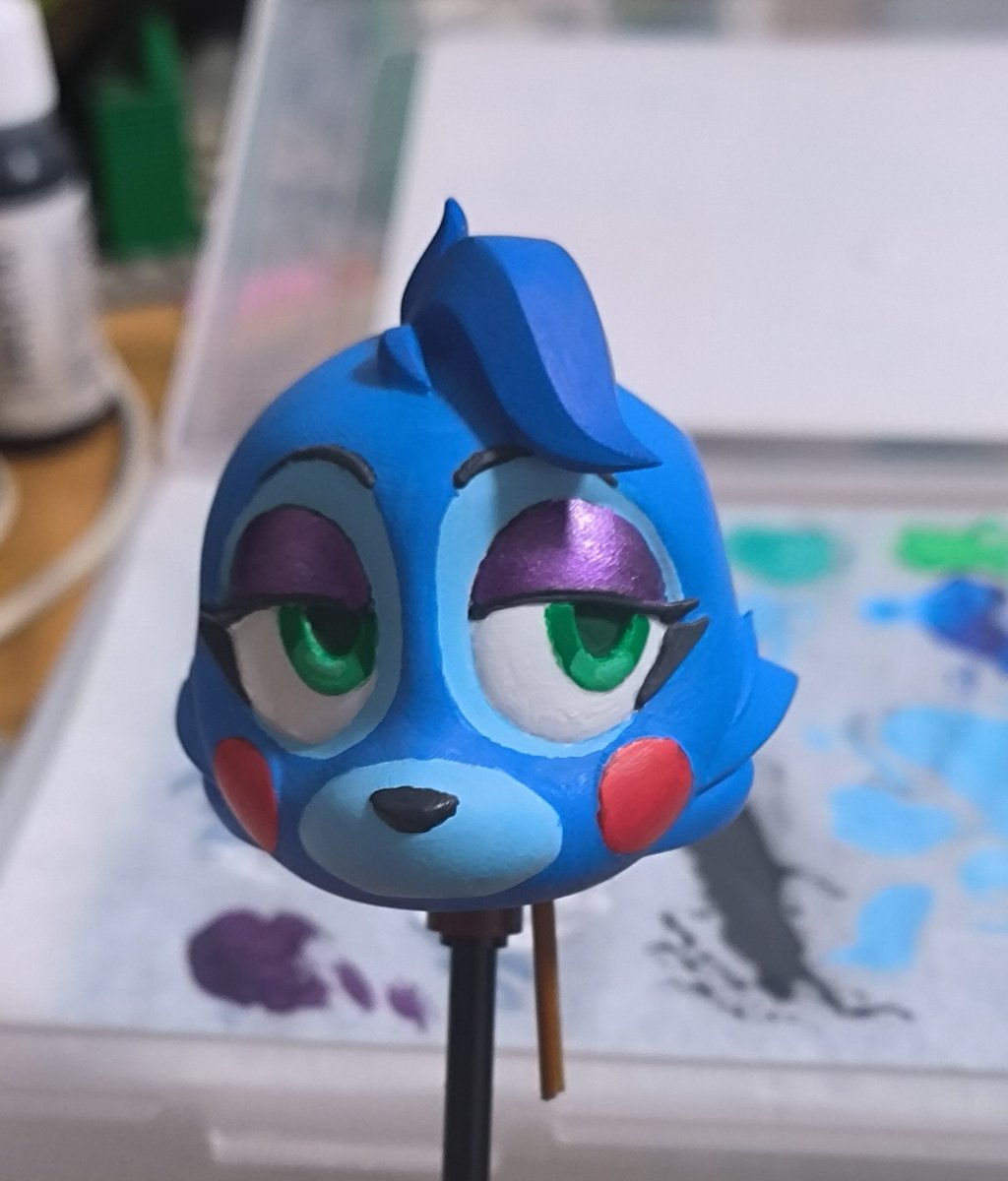 A few pictures of the painting process. I did my best

#fnaf #legomoc #Toybonnie #fnaf2 #handmade  #game
