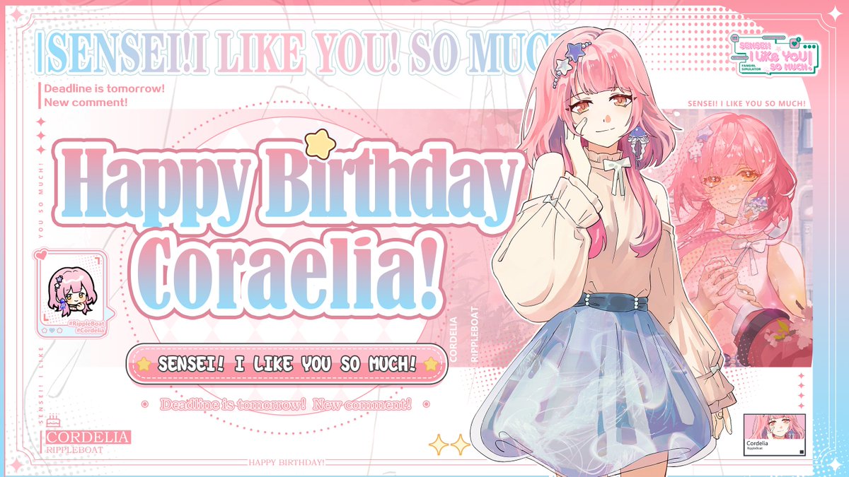 SenseiMuch38988's tweet image. Happy Birthday, Cordelia!
May you read your favorite fanworks every day and be the happiest reader in the world!
#giveaway 3 Game keys!
to enter
1/Follow
2/Like & Retweet
3/Tag a friend
#indiegame #steam #Senseisuki #Cordelia #fandom #HappyBirthday