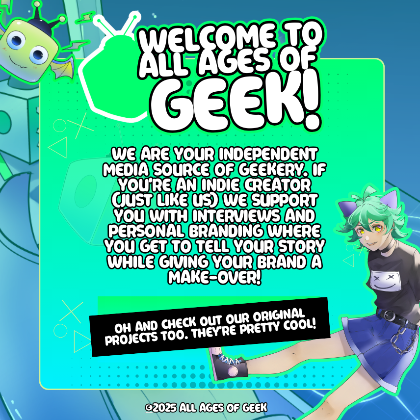 AllAgesofGeek's tweet image. 🌟We spotlight creators through their stories! We also create custom logos, websites &amp;amp; voice actor demo reels. Need branding? We are your people! 🚀

🌐 allagesofgeek.com
💖 patreon.com/AllAgesofGeek
📺 youtube.com/@AllAgesofGeek
💜 @hillsandmonster
🔗 allagesofgeek.com/social/
--…