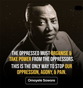 saomot2000's tweet photo. | let the enemies of the People gather together in hopes that NGns become conscious to know who is for our common interests & those who only wish to privatise our commonwealth.
May our ancestors make us #ClassConscious & form the coalition of the oppressed.
#Sowore2027 #SOS27 https://t.co/g4zrsYSdCO