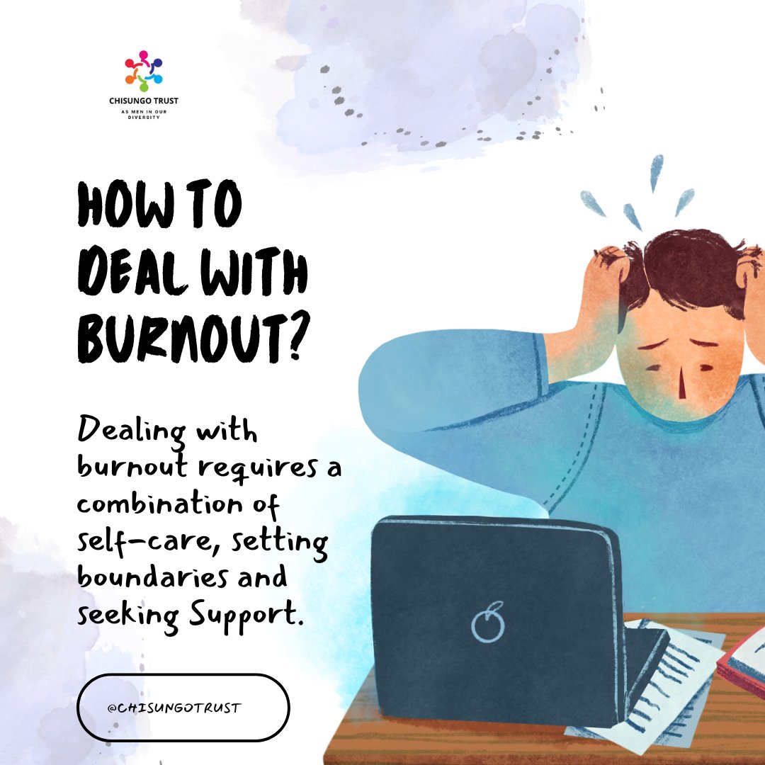 Chisungo Trust (@chisungotrust) on Twitter photo Remember, burnout is a signal that something needs to change. By prioritizing self-care and seeking support, you can mitigate burnout and maintain your overall well-being. #MentalHealth #WellBeing #EmpoweredMen <a href="/ZMunandi/">Mamthembo ♥️</a> <a href="/UnitedGMH/">United for Global Mental Health</a> <a href="/FAA_Zim/">Fathers Against Abuse</a> <a href="/healthtimeszim/">𝐇𝐞𝐚𝐥𝐭𝐡 𝐓𝐢𝐦𝐞𝐬</a> <a href="/QueerMajority/">Queer Majority</a> Remember, burnout is a signal that something needs to change. By prioritizing self-care and seeking support, you can mitigate burnout and maintain your overall well-being. #MentalHealth #WellBeing #EmpoweredMen <a href="/ZMunandi/">Mamthembo ♥️</a> <a href="/UnitedGMH/">United for Global Mental Health</a> <a href="/FAA_Zim/">Fathers Against Abuse</a> <a href="/healthtimeszim/">𝐇𝐞𝐚𝐥𝐭𝐡 𝐓𝐢𝐦𝐞𝐬</a> <a href="/QueerMajority/">Queer Majority</a>