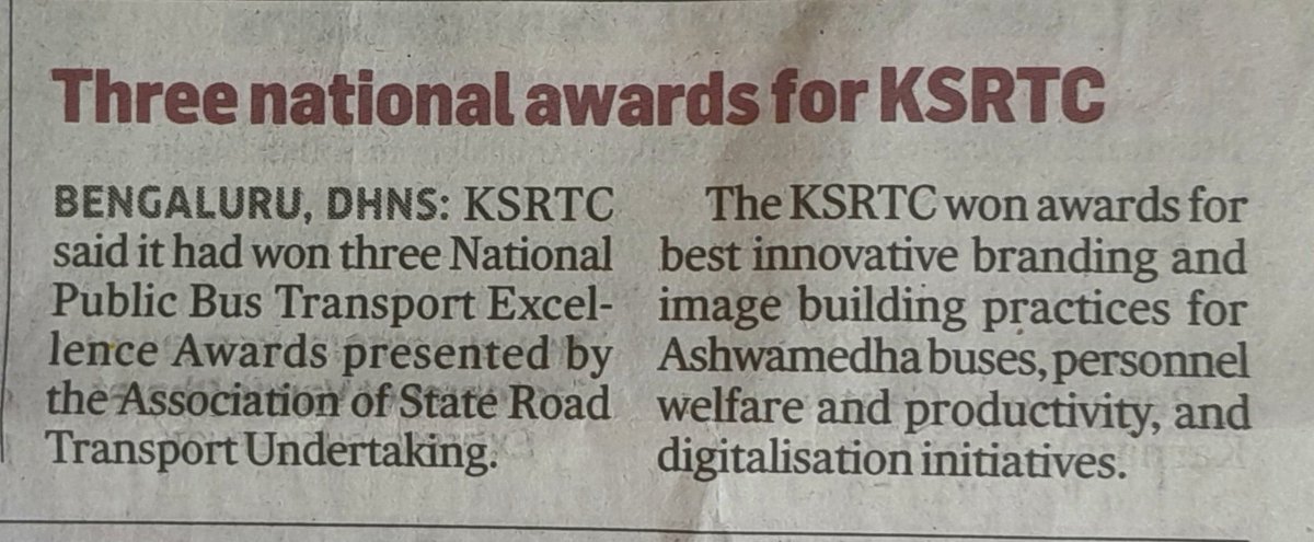 murali772's tweet image. #ARTSU is a set-up for perpetuation of monopoly of state bus transport undertakings. So much so, whenever there's an adverse report against a member, all d PRO has to do is to call up an official here, and decide on announcing an award - check @  praja.in/hi/blog/murali… 🤦♀️-1/n